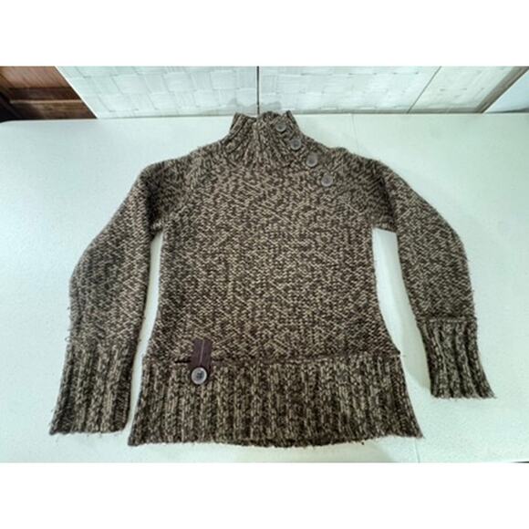 "LOLE" Vintage Chunky Heavy Sweater Button Down Neck Grunge Tween Preppy Soft - Picture 5 of 10